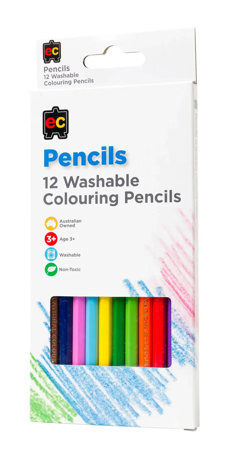 Washable Colouring Pencils - Set of 12