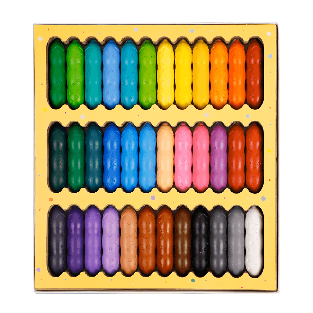 Haku Yoka Happy Pea Pod Crayons - 36 Colours - view 3