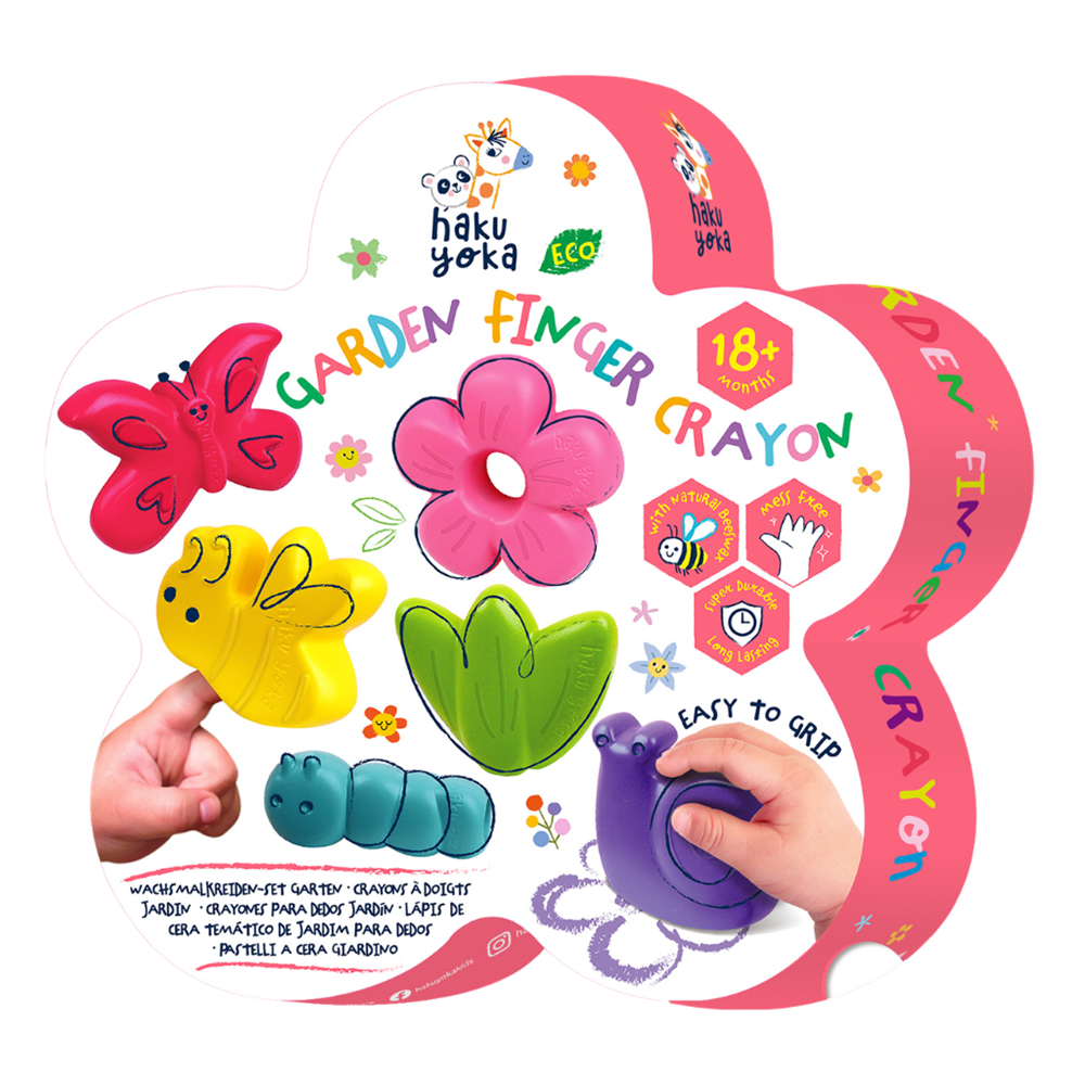 Haku Yoka Shaped Crayons - Garden Finger Crayon