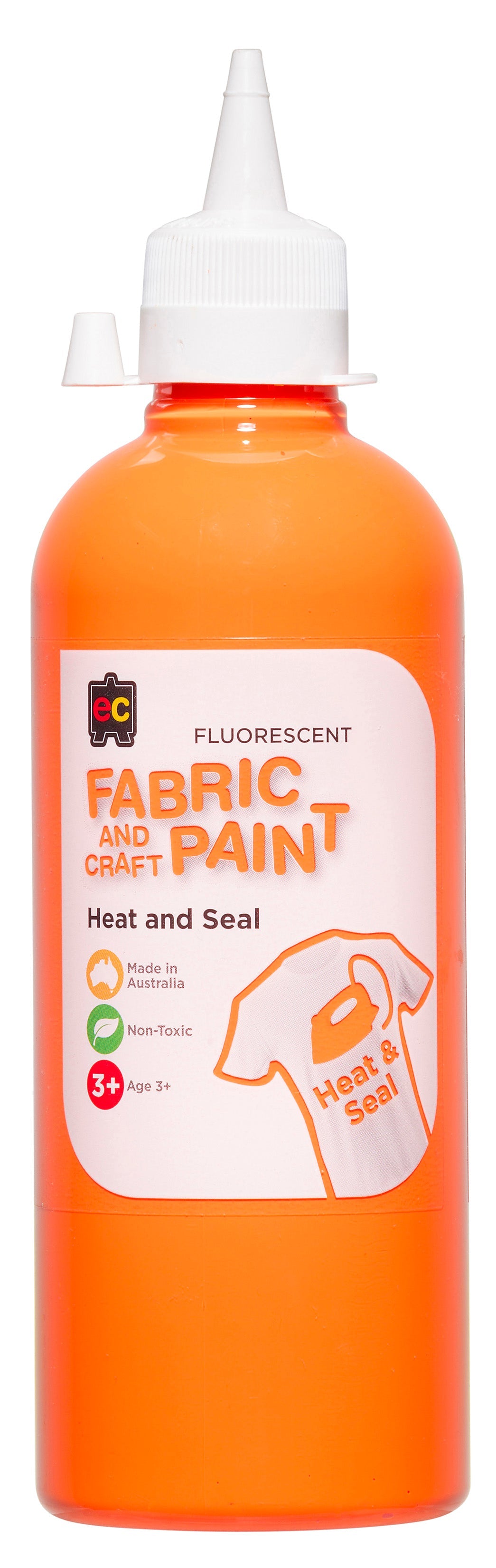 Fluorescent Fabric And Craft Paint 500mL - Orange