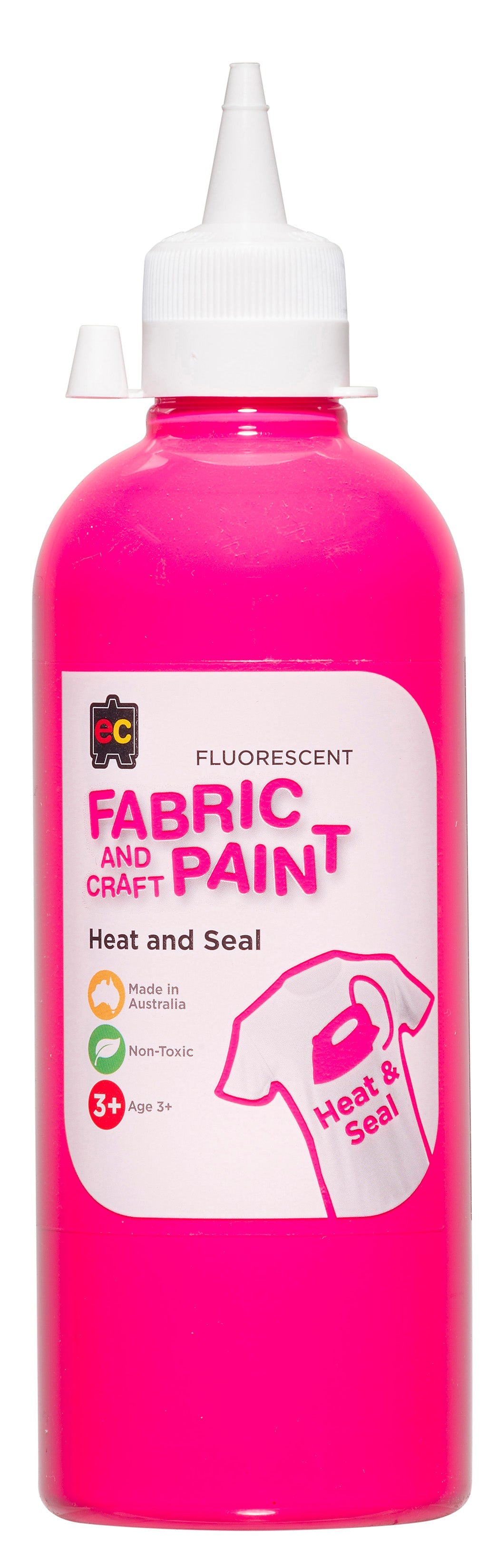Fluorescent Fabric And Craft Paint 500mL - Pink