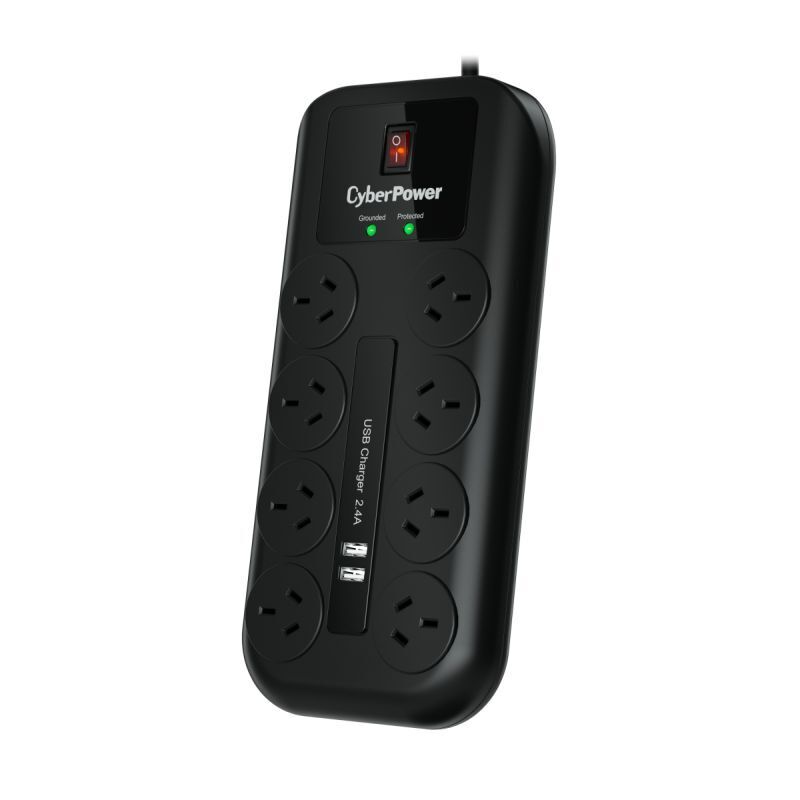 CyberPower 8-Outlet Surge Protector with USB
