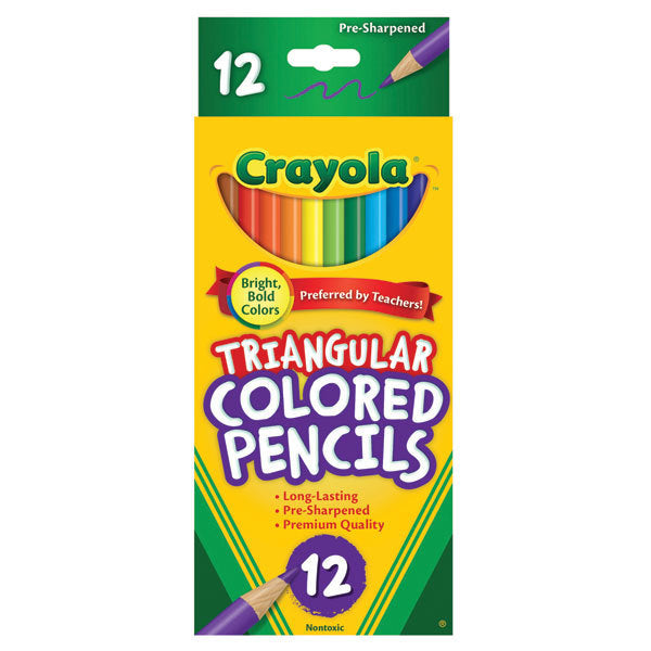 Crayola Coloured Pencils - Triangular (Pack of 12)
