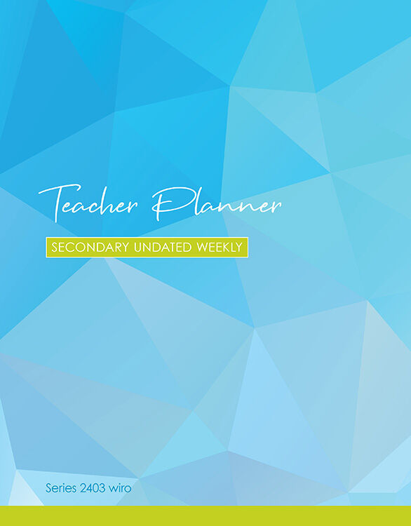 Secondary Undated Planner (Weekly) - Wiro Bound