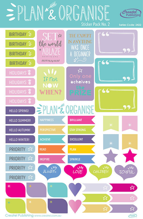 Diary & Planner Stickers - Plan & Organise