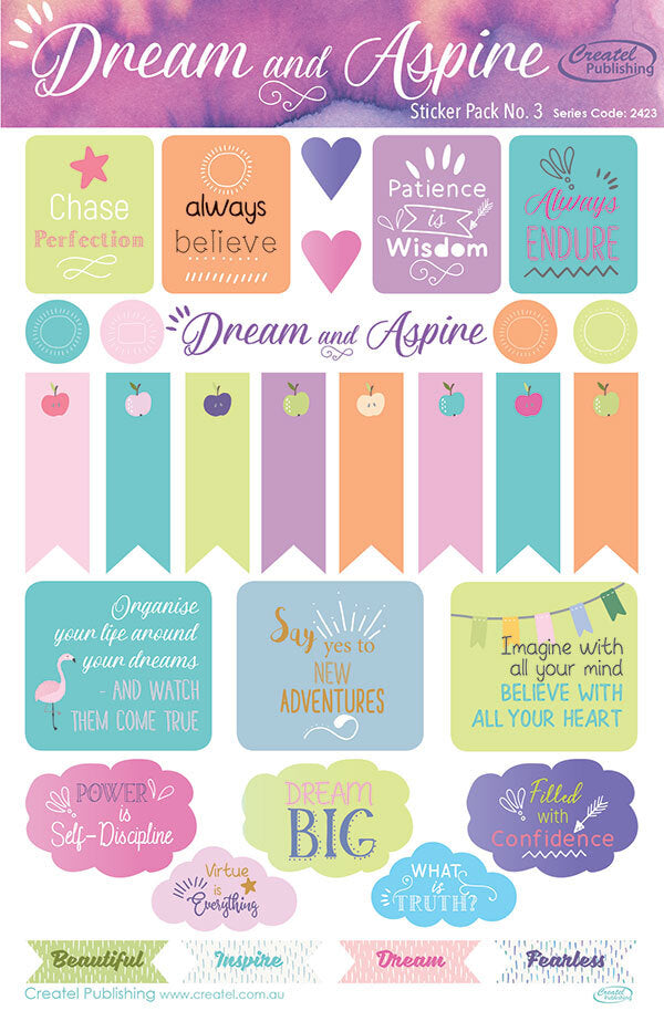 Diary & Planner Stickers - Dream & Aspire