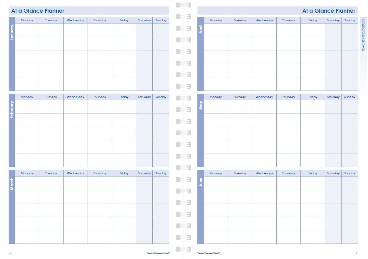 Primary Undated Planner (Daily) - Wiro Bound