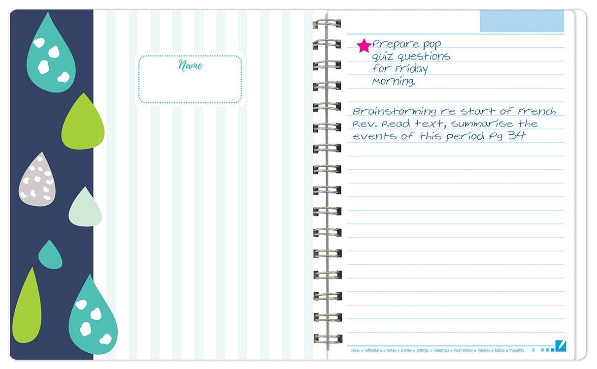 Teacher's Notebook - Rain Drops