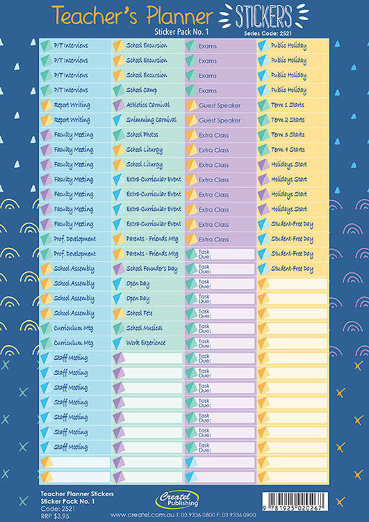 Teacher's Planner Sticker Pack