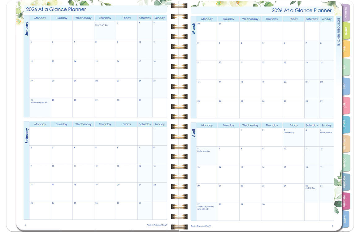 Deluxe Secondary Planner 2026 (Daily) - Acacia