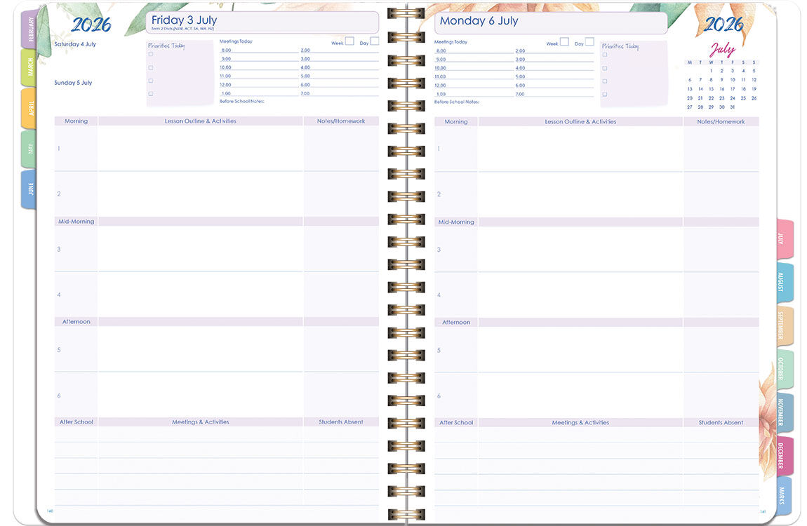 Deluxe Secondary Planner 2026 (Daily) - Acacia