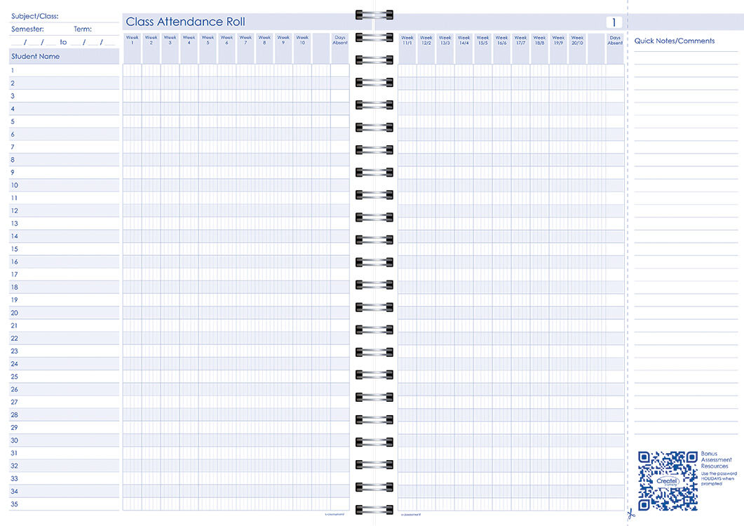 Secondary 5-Period Planner 2026 (Daily) - Wiro Bound