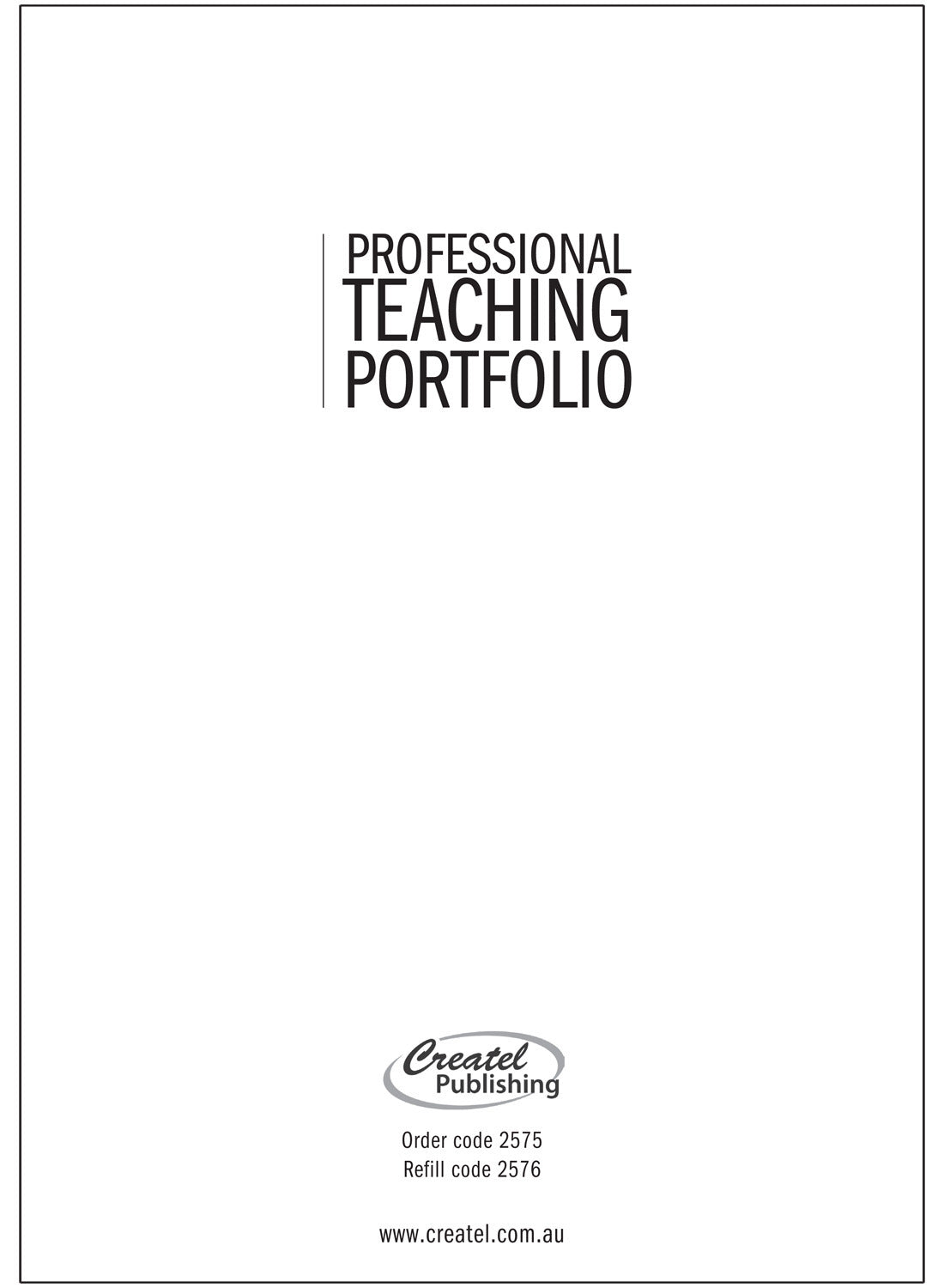 Professional Teaching Portfolio - Loose Leaf (Refill Only)