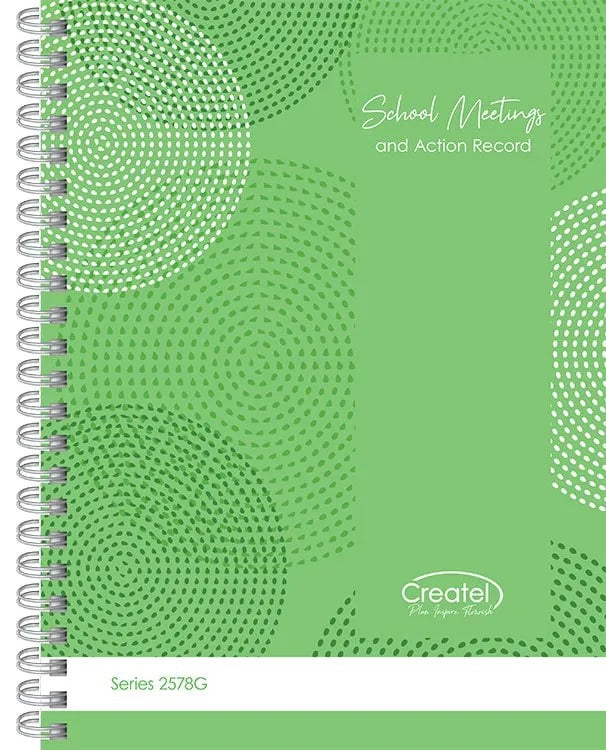 School Meeting Record Book - Green