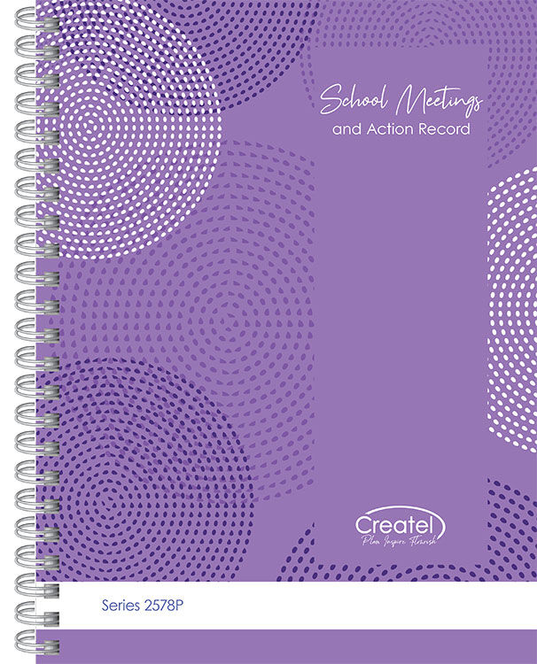 School Meeting Record Book - Purple
