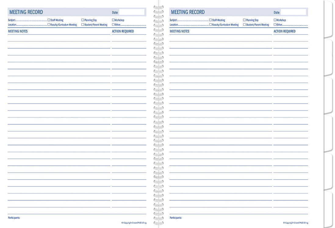 School Meeting Record Book - Purple