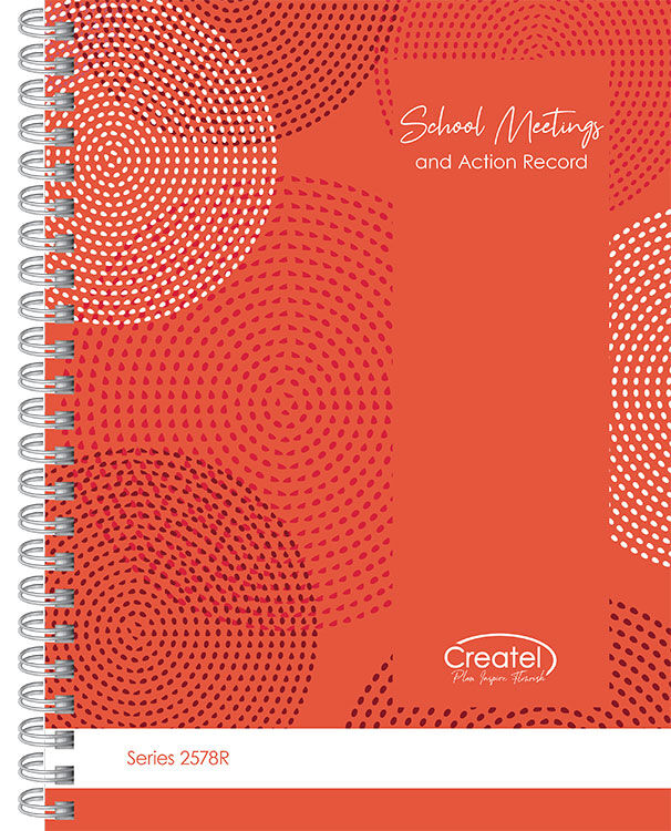 School Meeting Record Book - Red
