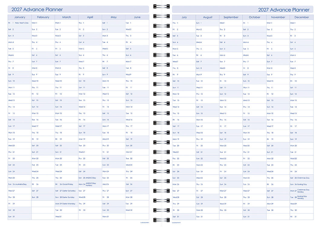 Secondary 6-Period Planner 2026 (Daily) - Wiro Bound
