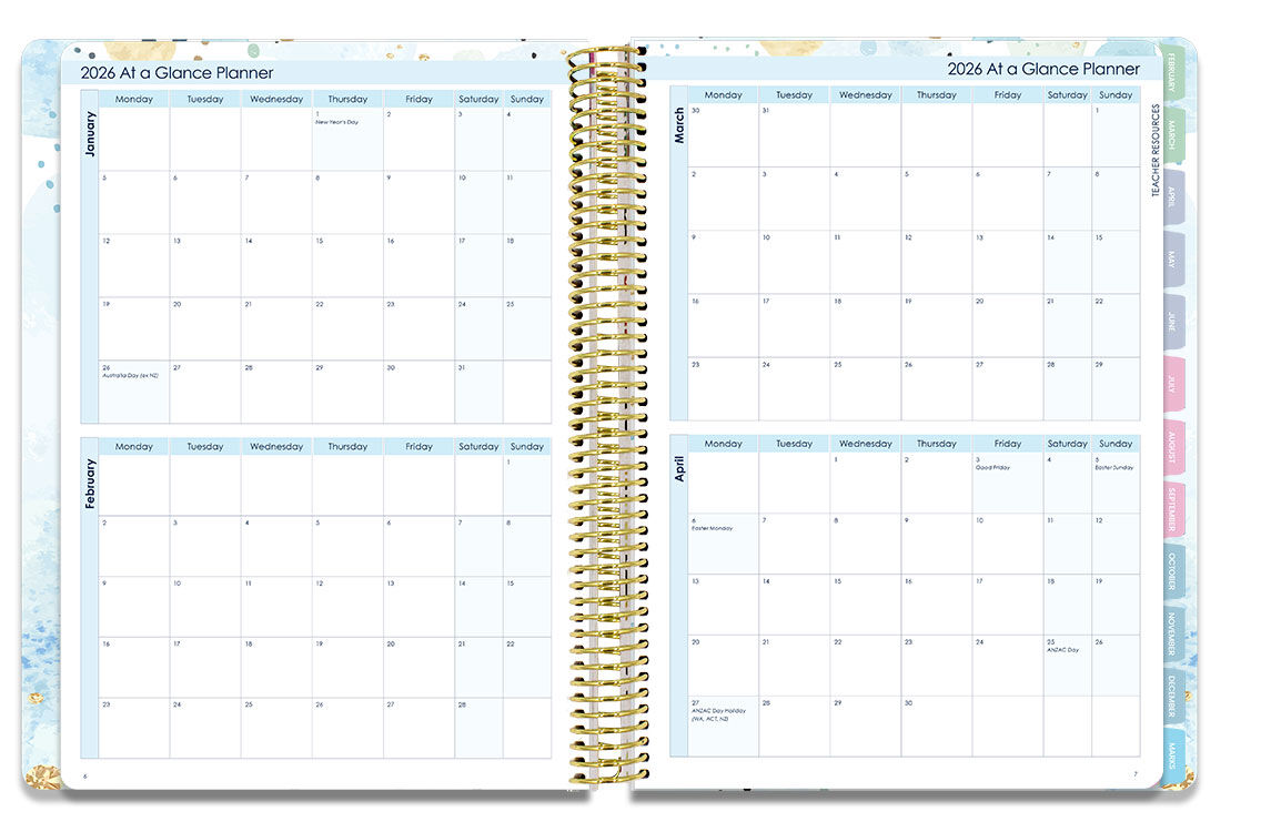 Luxe Planner 2026 (Weekly) - Indigo Quartz