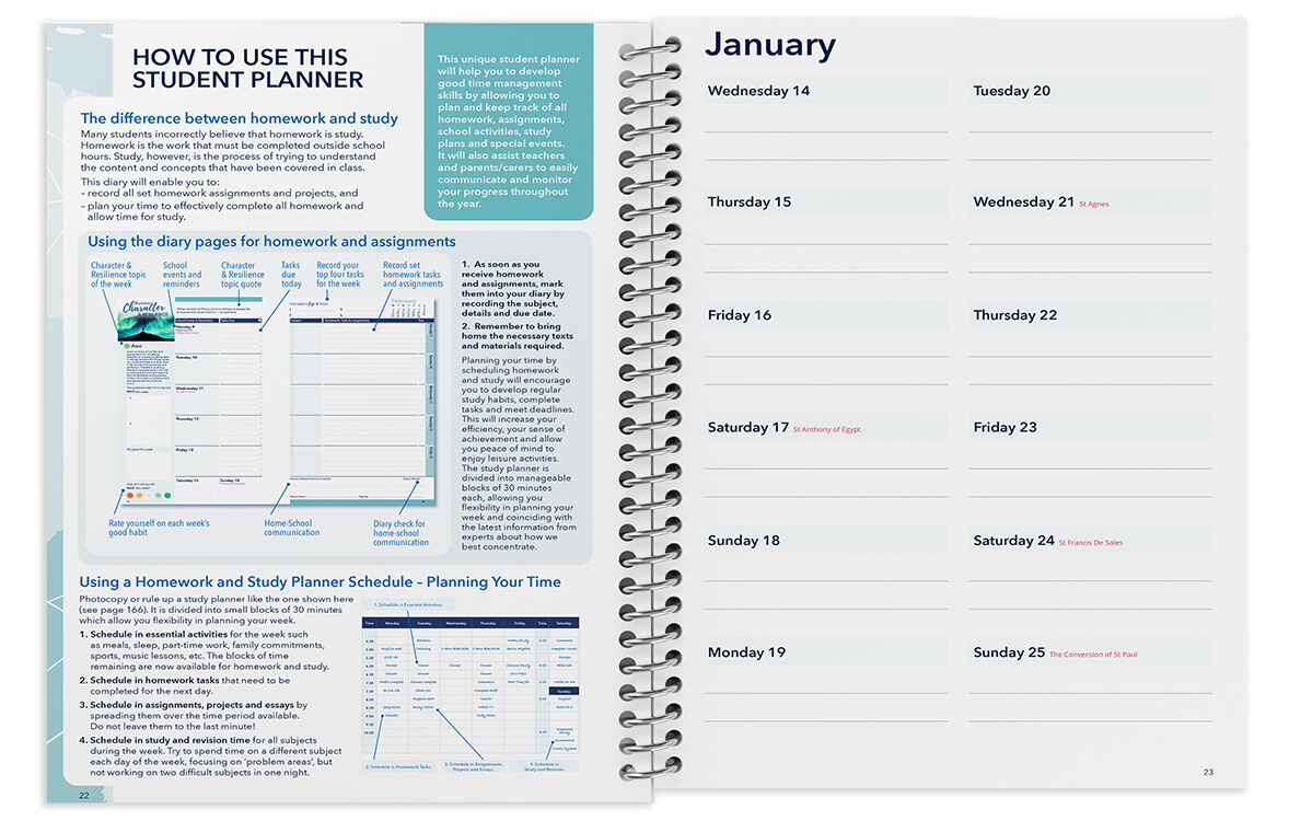 StudyQuest Catholic Edition 2026 (Years 7-12) Student Diary
