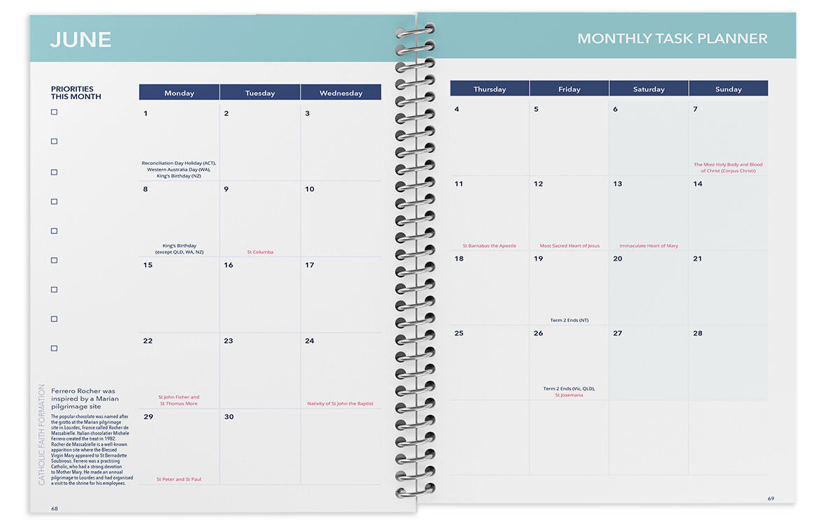StudyQuest Catholic Edition 2026 (Years 7-12) Student Diary