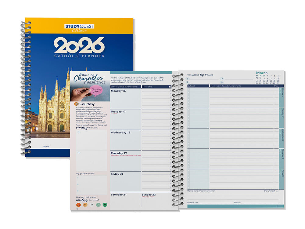 StudyQuest Catholic Edition 2026 (Years 7-12) Student Diary
