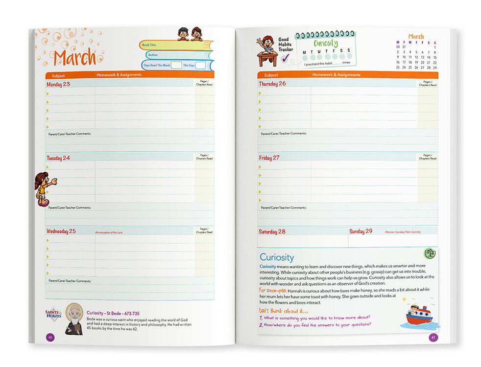 StudyTrek Catholic 2026 (Years 4-7) Homework Diary
