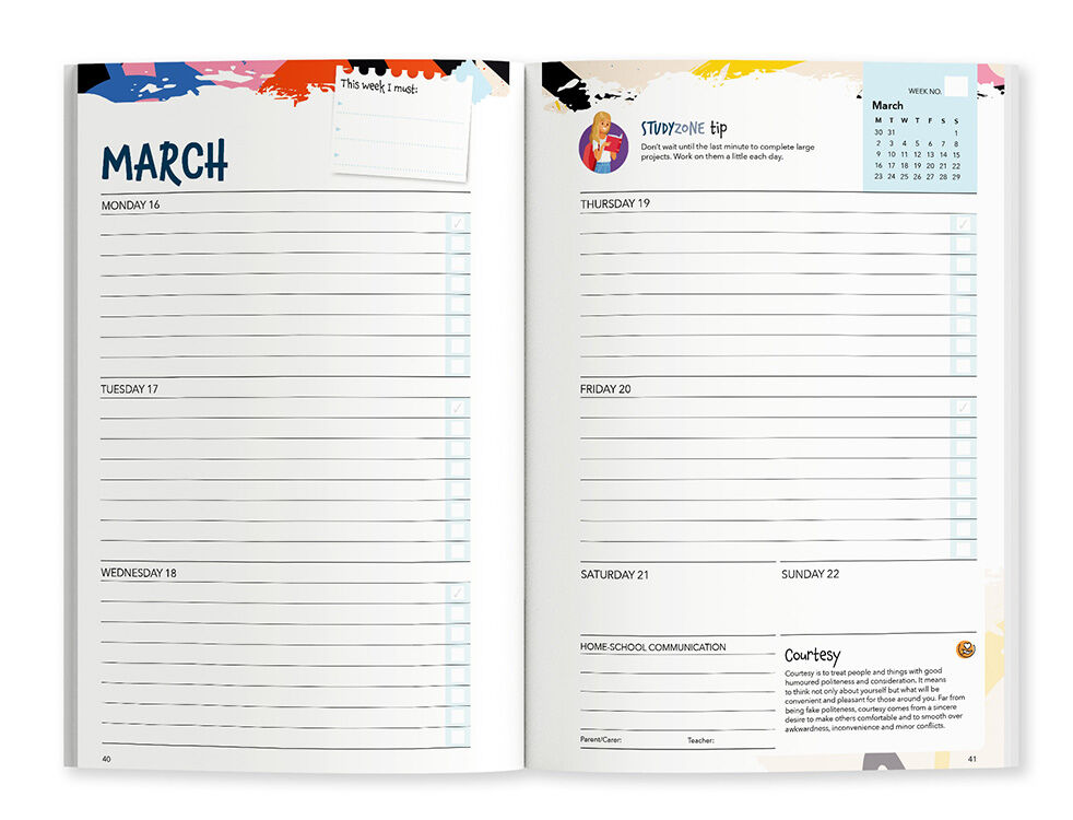 StudyZone 2026 (Years 7-12) Student Diary