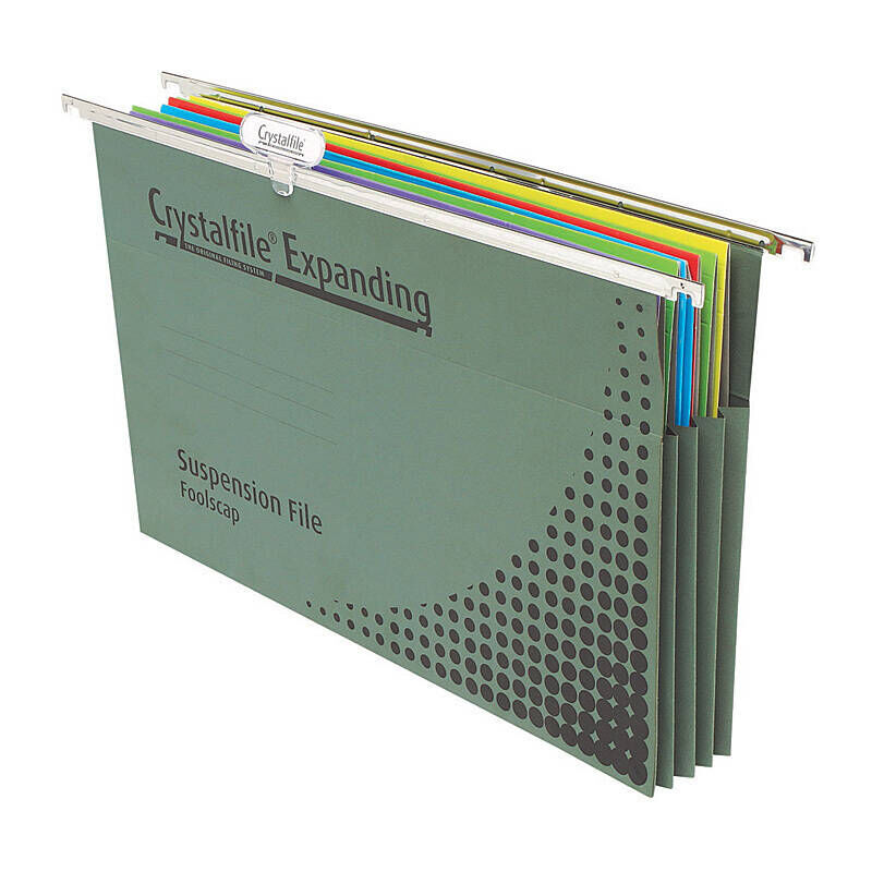 Crystalfile Complete Suspens Files Foolscap Expand (Pack of 10)