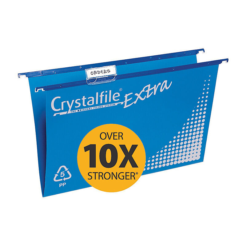 Crystalfile Complete Polypropylene Suspens Files Foolscap - Blue (Pack of 20)