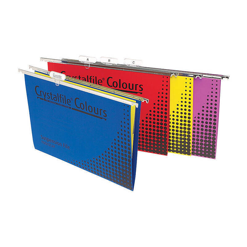 Crystalfile Complete Suspension Files Foolscap - Assorted (Pack of 25)