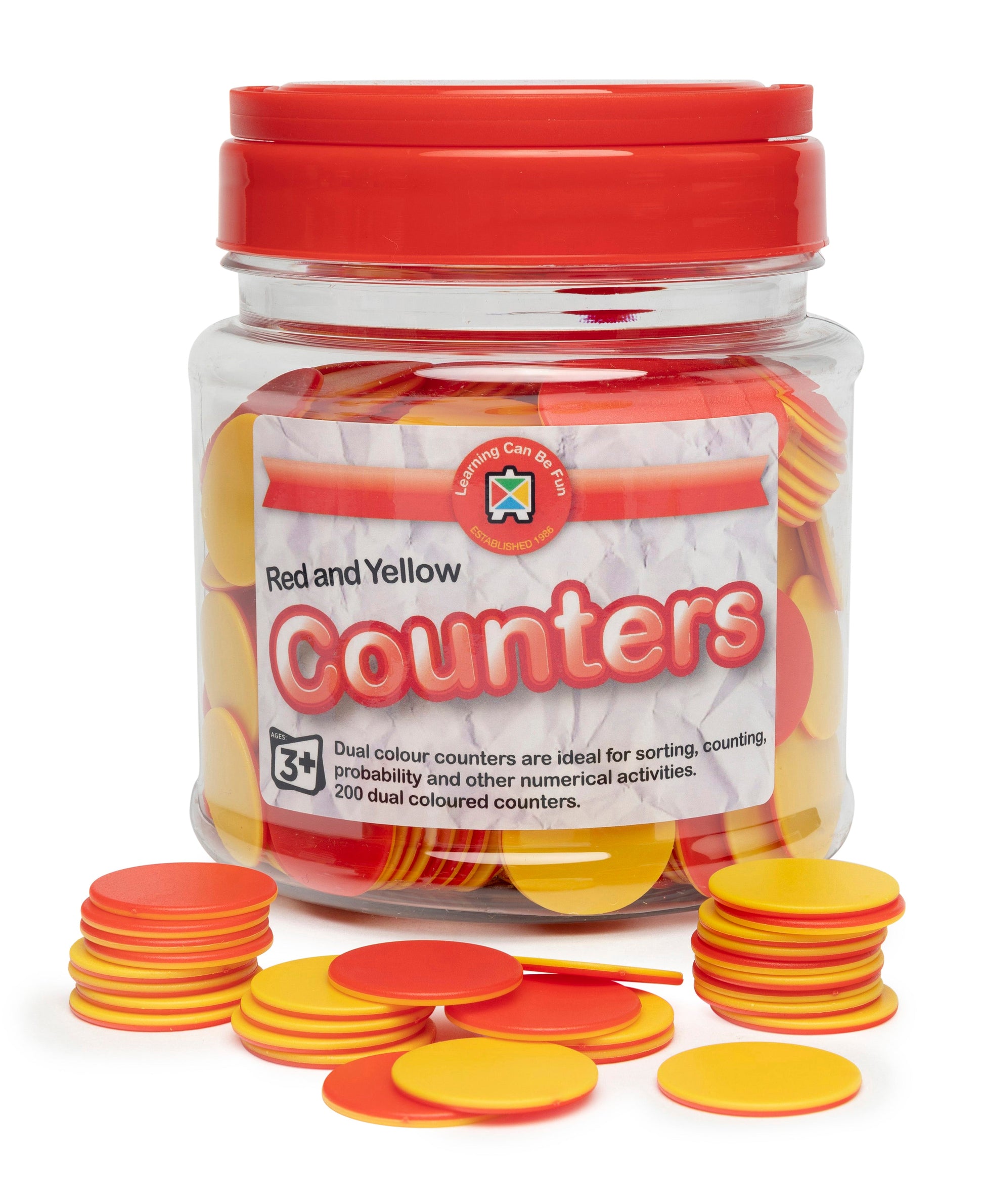 Red and Yellow Counters - Jar of 200