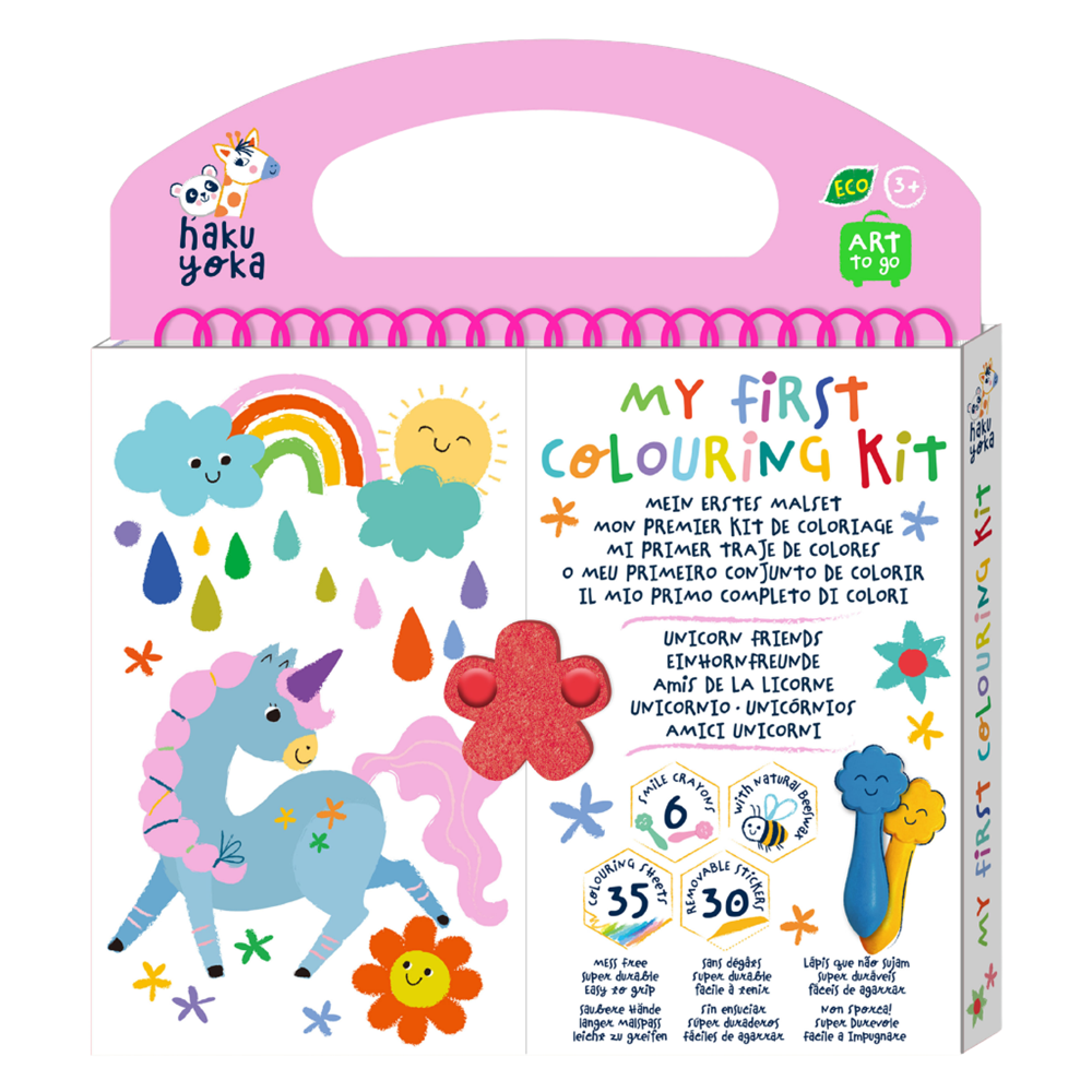 Haku Yoka Art To Go - My First Colouring Kit - Unicorn Friends