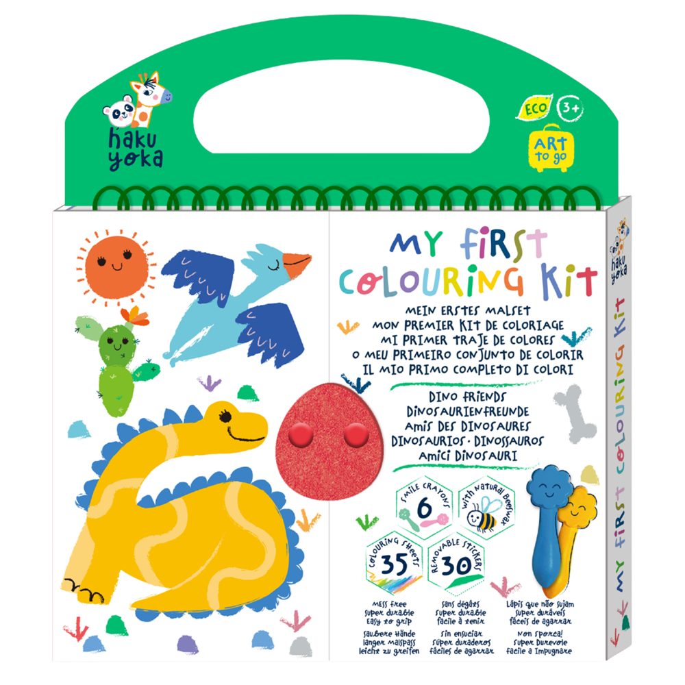 Haku Yoka Art To Go - My First Colouring Kit - Dino Friends