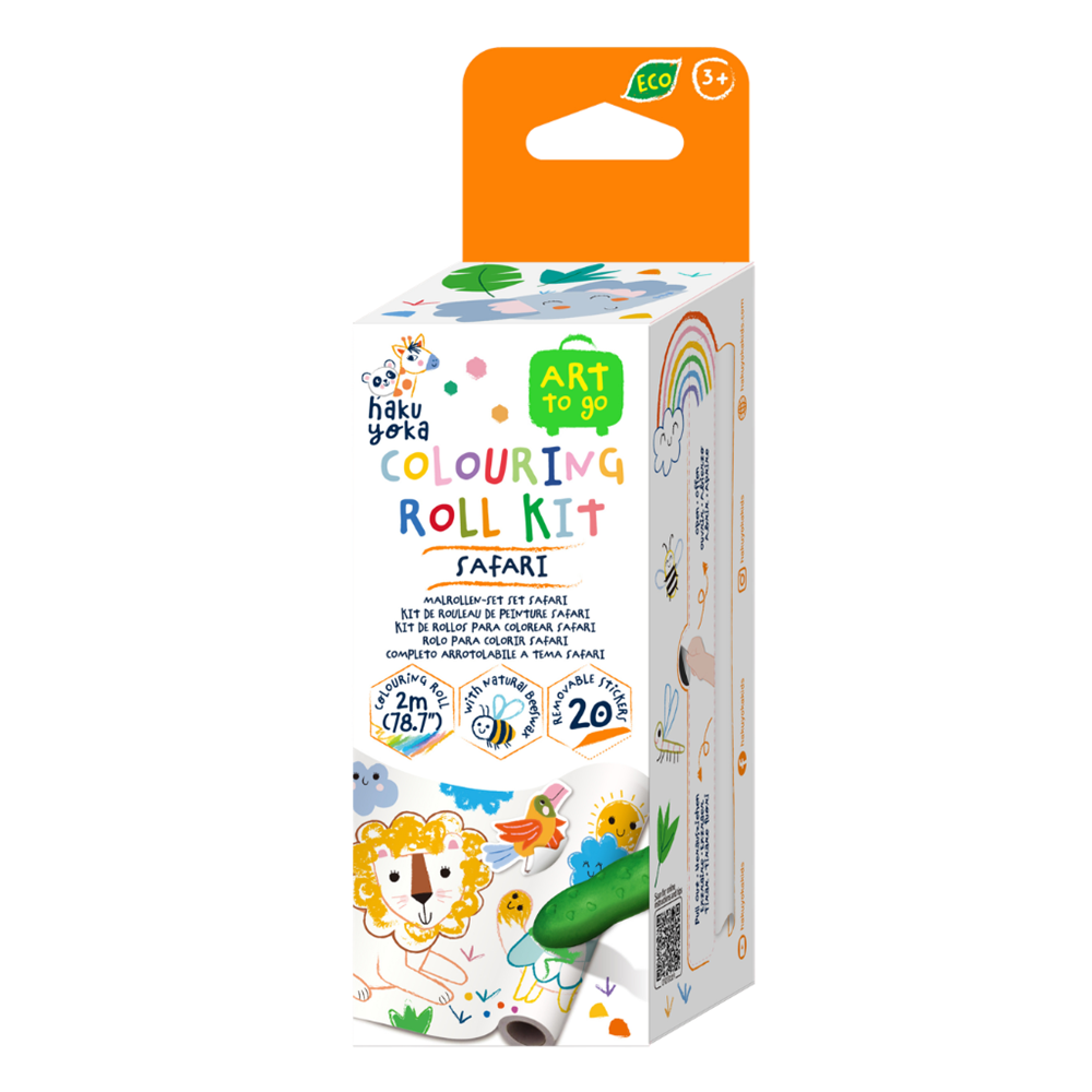 Haku Yoka Mini Colouring Roll Kit - Safari