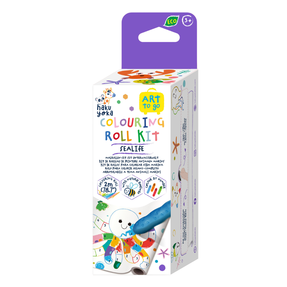 Haku Yoka Mini Colouring Roll Kit - Sealife