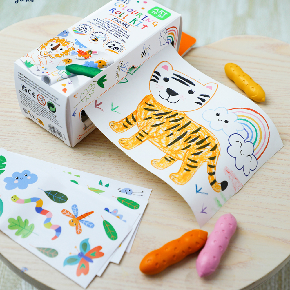 Haku Yoka Mini Colouring Roll Kit - Safari - view 2