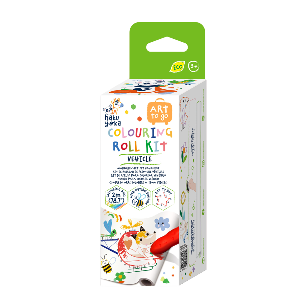 Haku Yoka Mini Colouring Roll Kit - Vehicle
