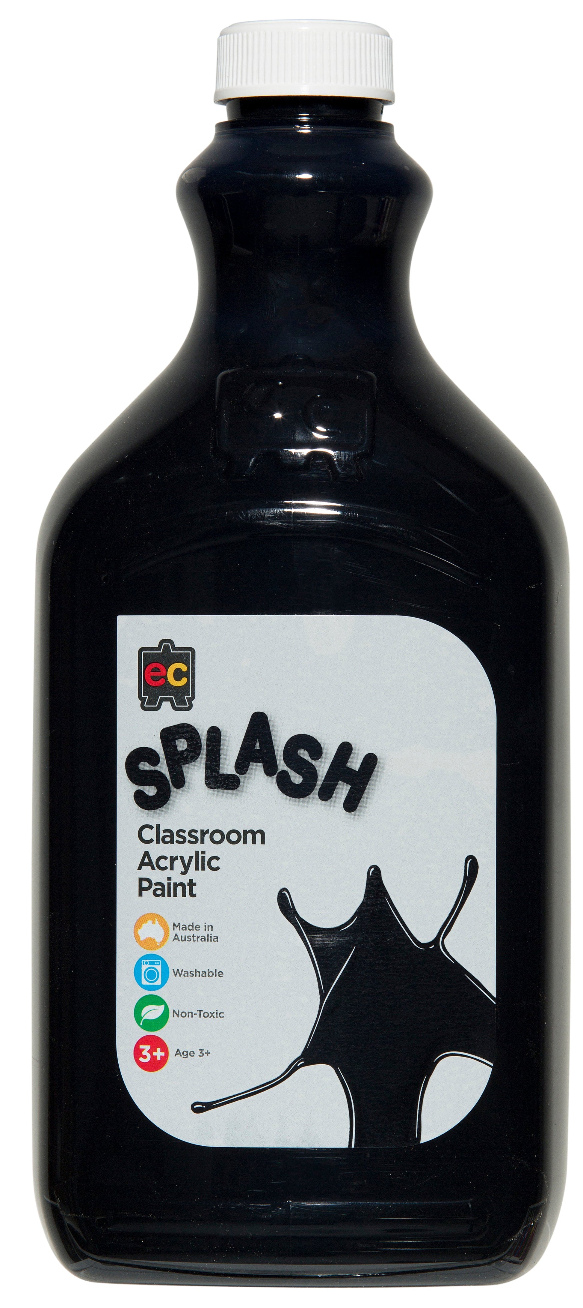 Splash Acrylic Paint 2L - Licorice (Black)