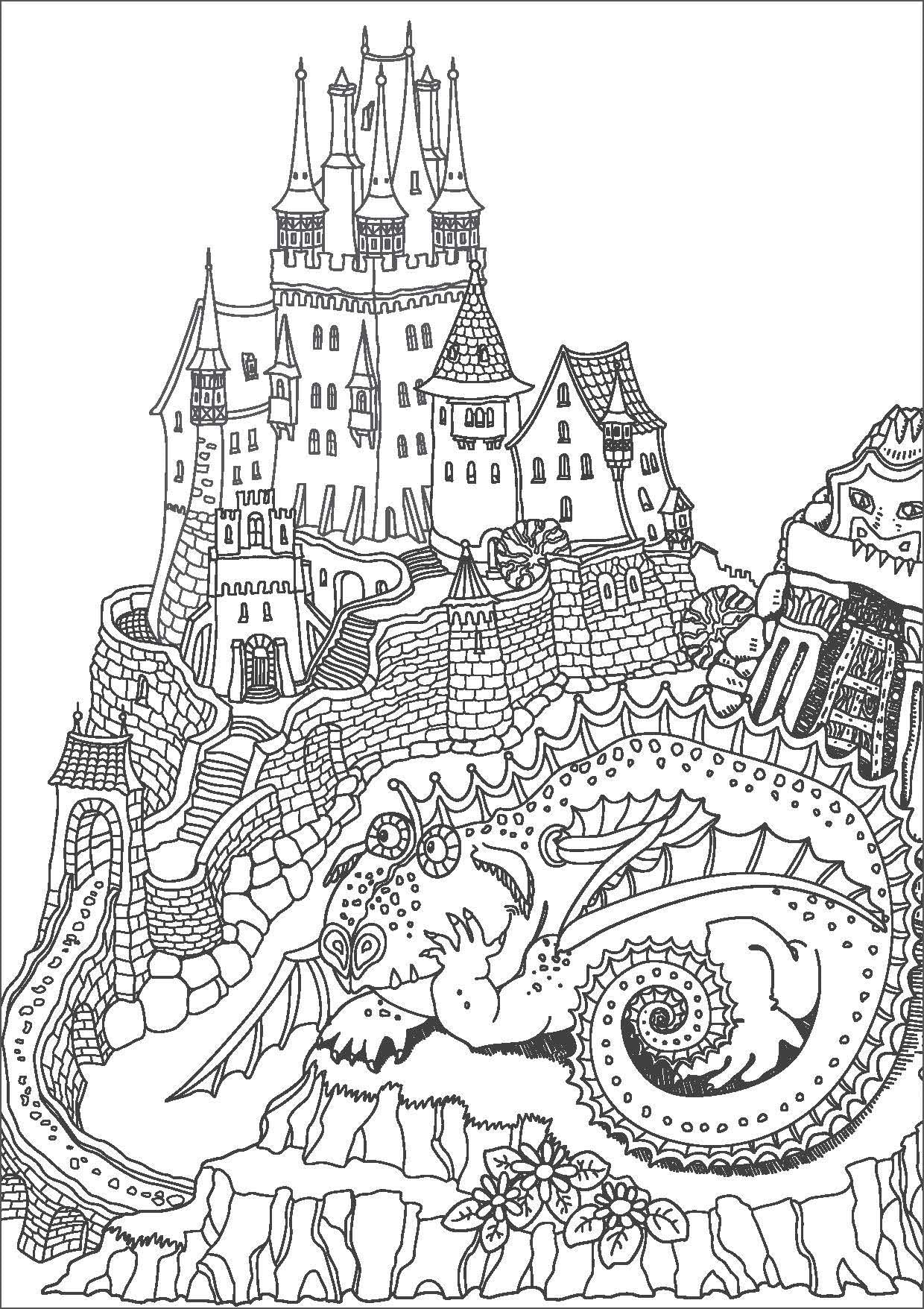Mindful Colouring - Dragon Tales — inside page 3
