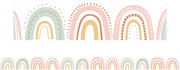 Pastel Rainbows (Soil & Sand) - Die-Cut Border (Pack of 12)