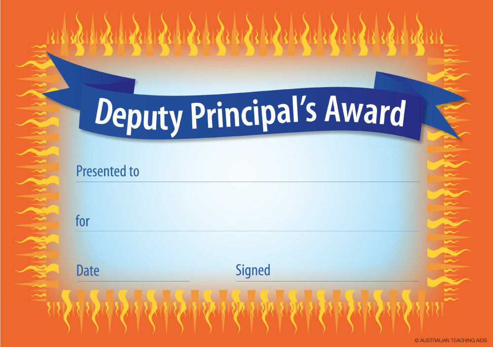 Deputy Principal's Modern Award - Certificates