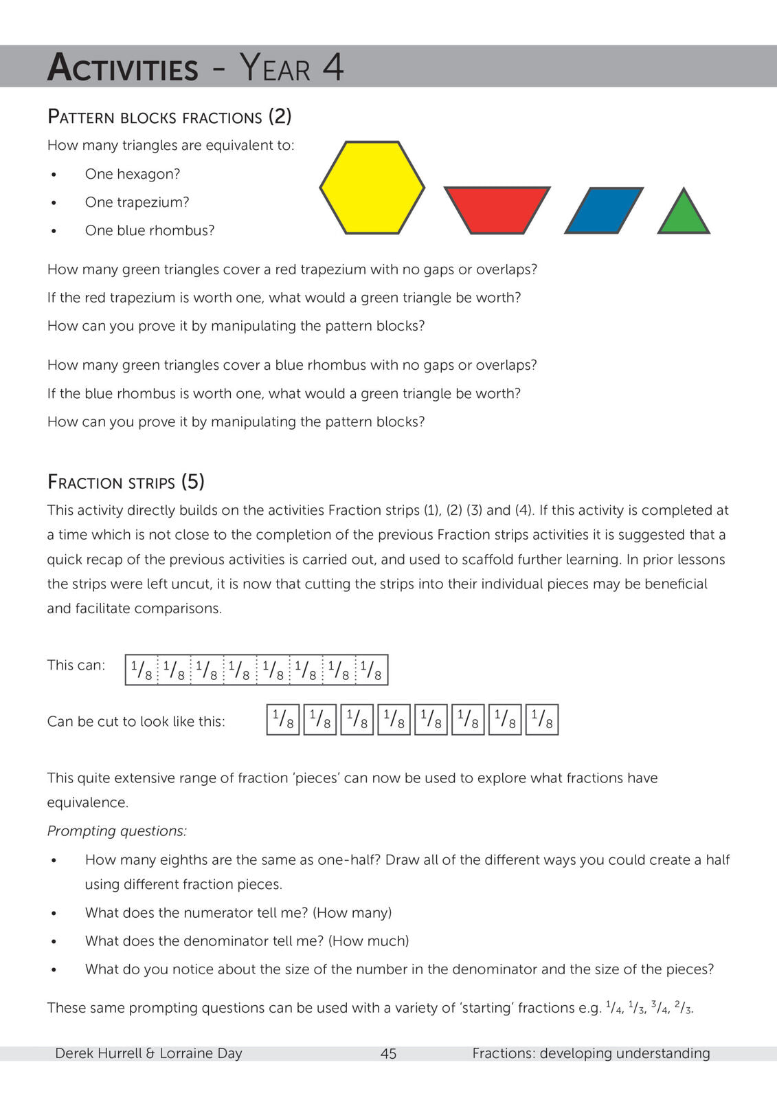 Developing a Conceptual Understanding of Fractions