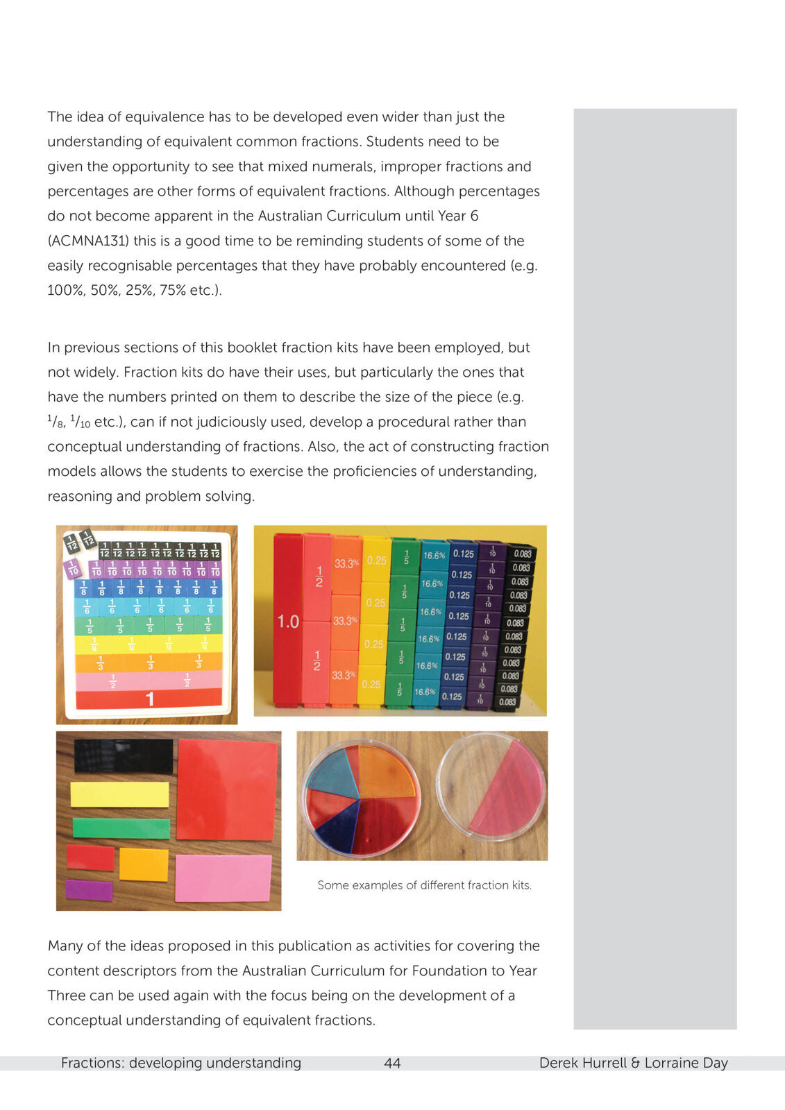 Developing a Conceptual Understanding of Fractions