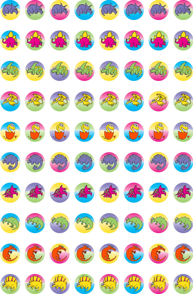 Dynamic Dots Dinosaur Stickers (Previous Design)