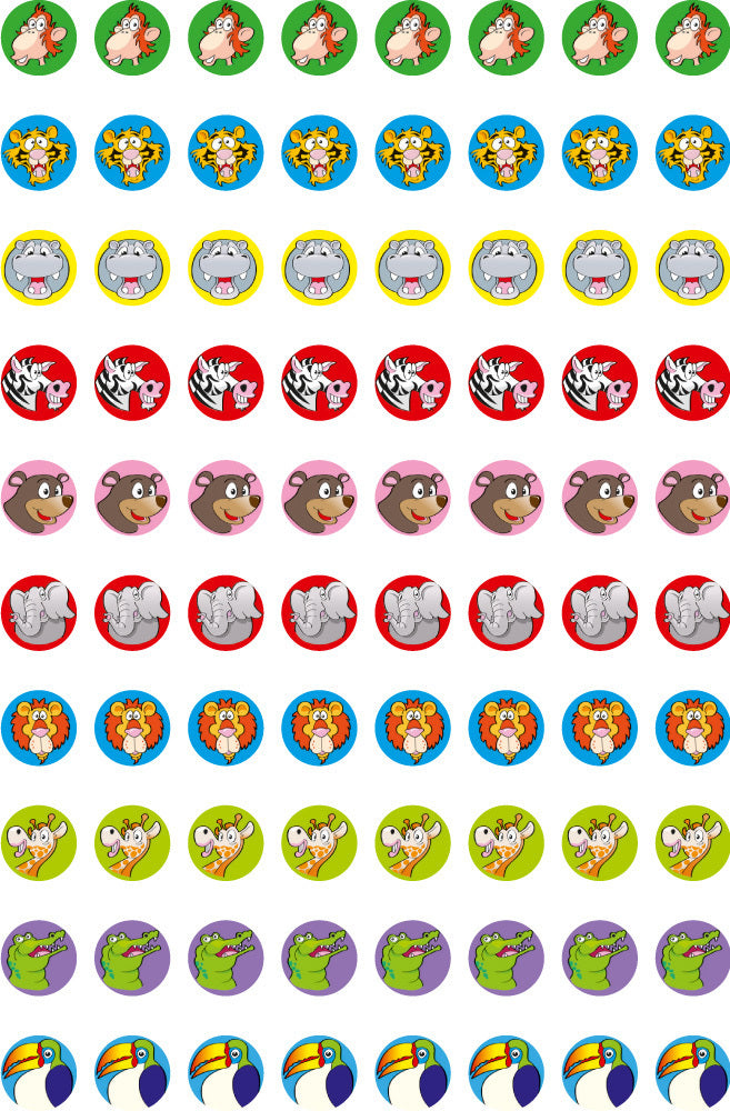 Dynamic Dots Zoo Stickers (Previous Design)