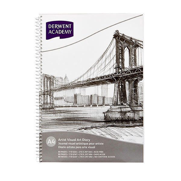 Derwent Academy Visual Art Diary - A4 Portrait (80 Pages)