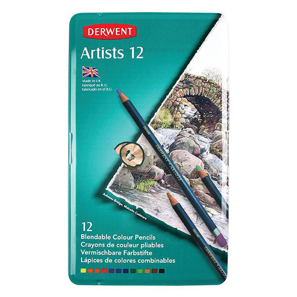 Derwent Coloured Pencils - Artists (Tin of 12)