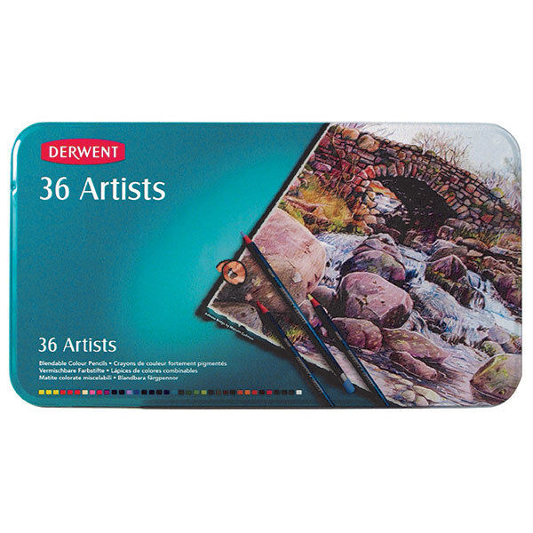 Derwent Coloured Pencils - Artists: Tin of 36 (Single)