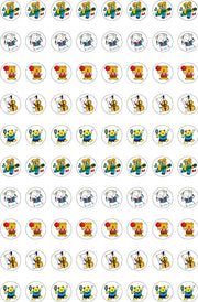 Dynamic Glitz Teddy Glitter Stickers